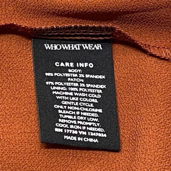 Who What Wear Dress Women's XS Halter Tank Summer Firey Brown Flowy Chiffon NWT - Picture 11 of 15